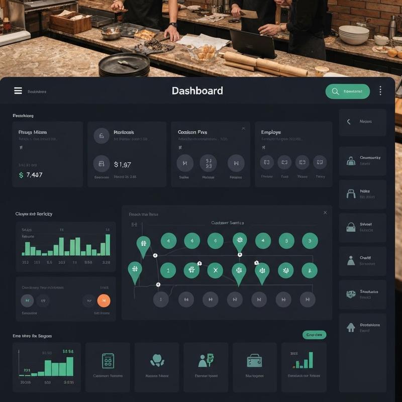 Dashboard manager — Vue temps-réel : ventes, commandes en cours, top produits, alertes